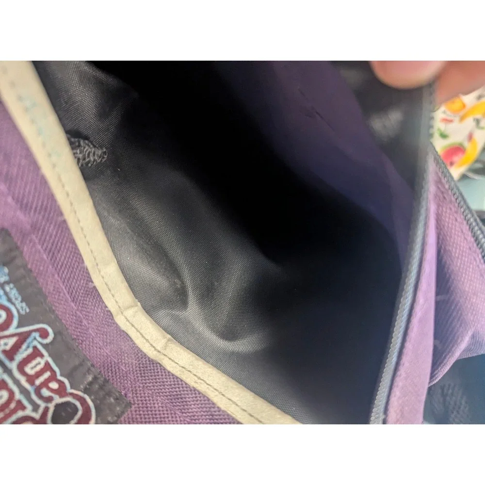 Vintage Coldwater Canyon Purple Black Multi Pocket Backpack 1990s Daypack